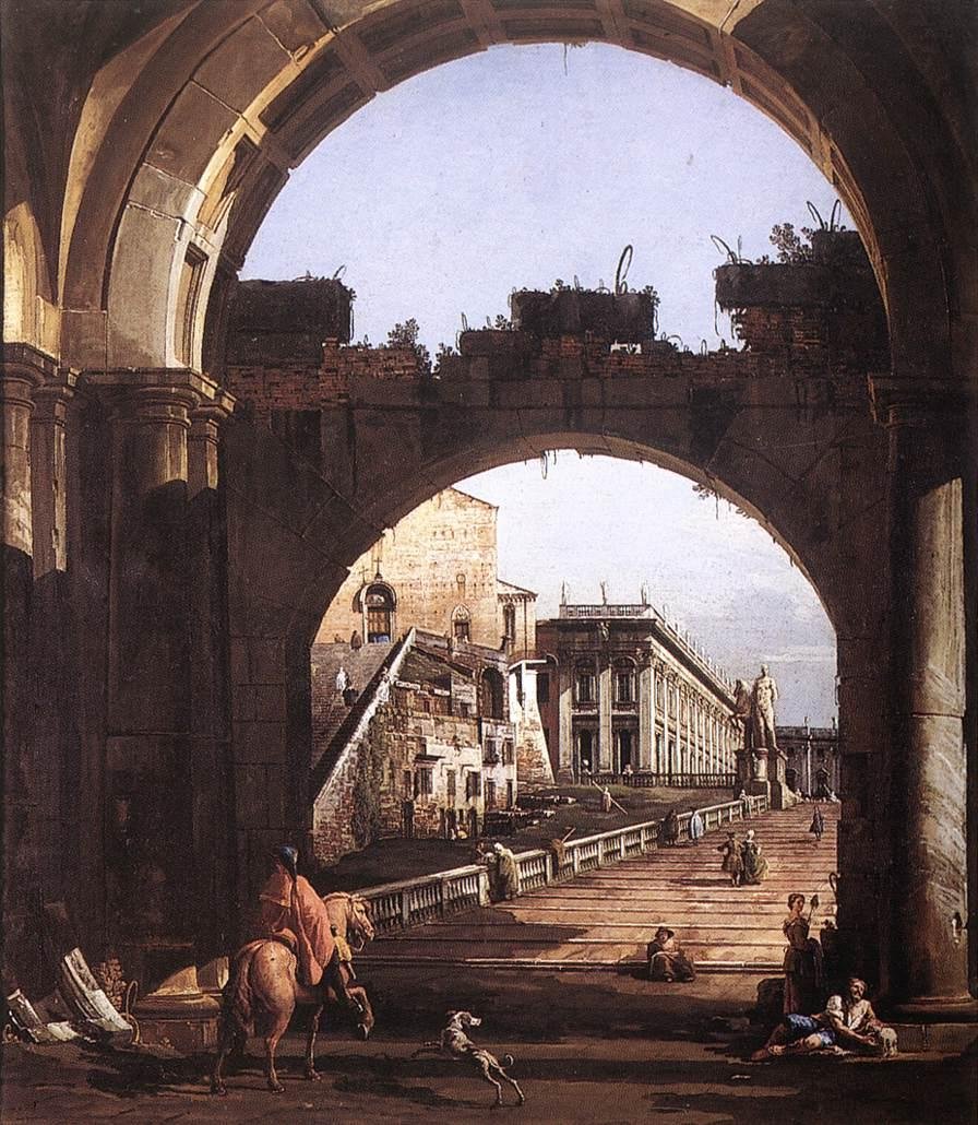 Capriccio of the Capitol av Bernardo Bellotto