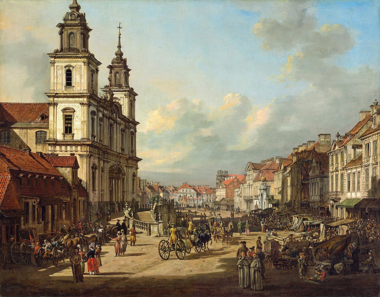 Heliga korsets kyrka i Warszawa av Bernardo Bellotto