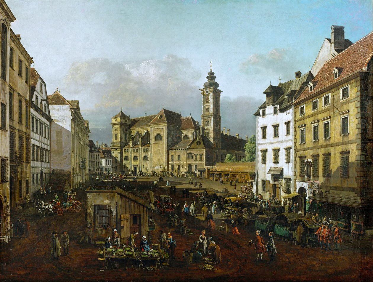 Freyung in Wien: Ansicht von Südosten av Bernardo Bellotto