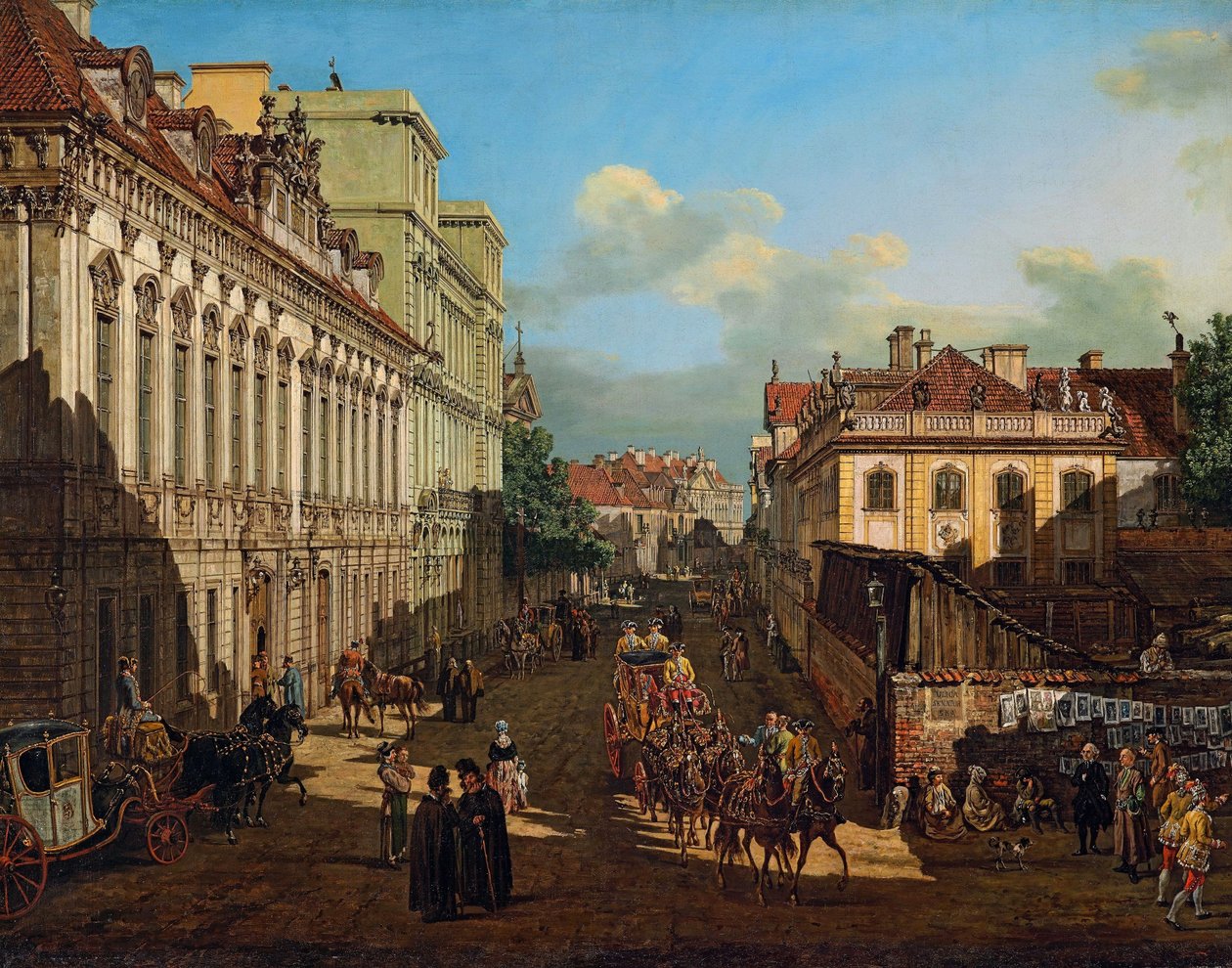 Miodowa Street i Warszawa av Bernardo Bellotto
