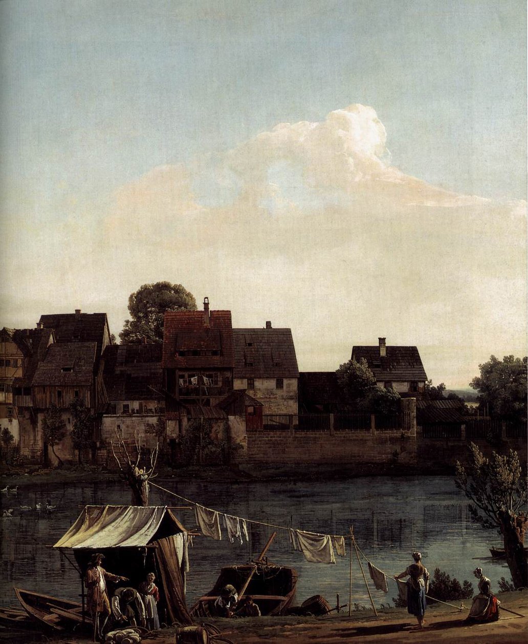 Pirna Seen from the Harbour Town  av Bernardo Bellotto