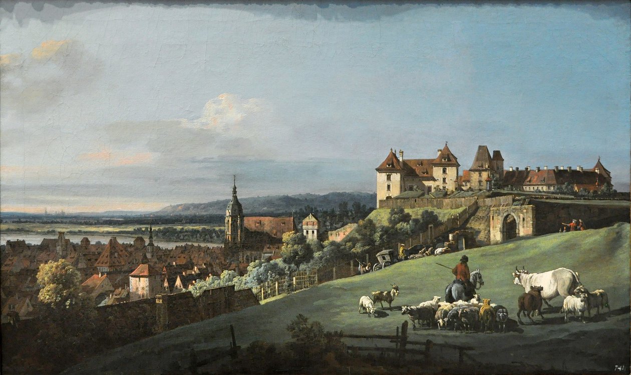 „Pirna, die Festung Sonnenstein av Bernardo Bellotto