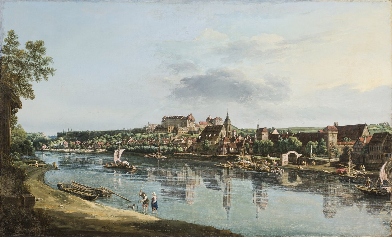 Pirna på Elba, ca 1756 av Bernardo Bellotto