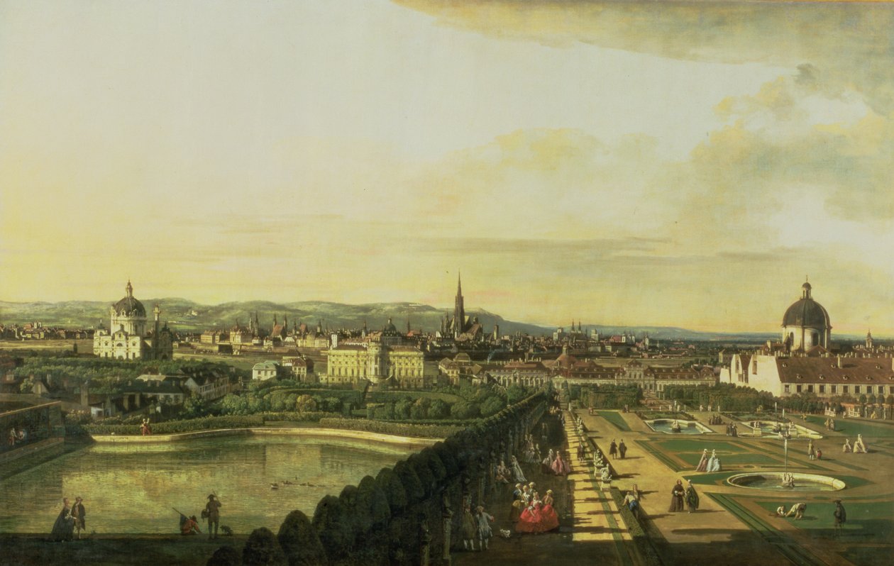 The Belvedere från Gesehen, Wien av Bernardo Bellotto