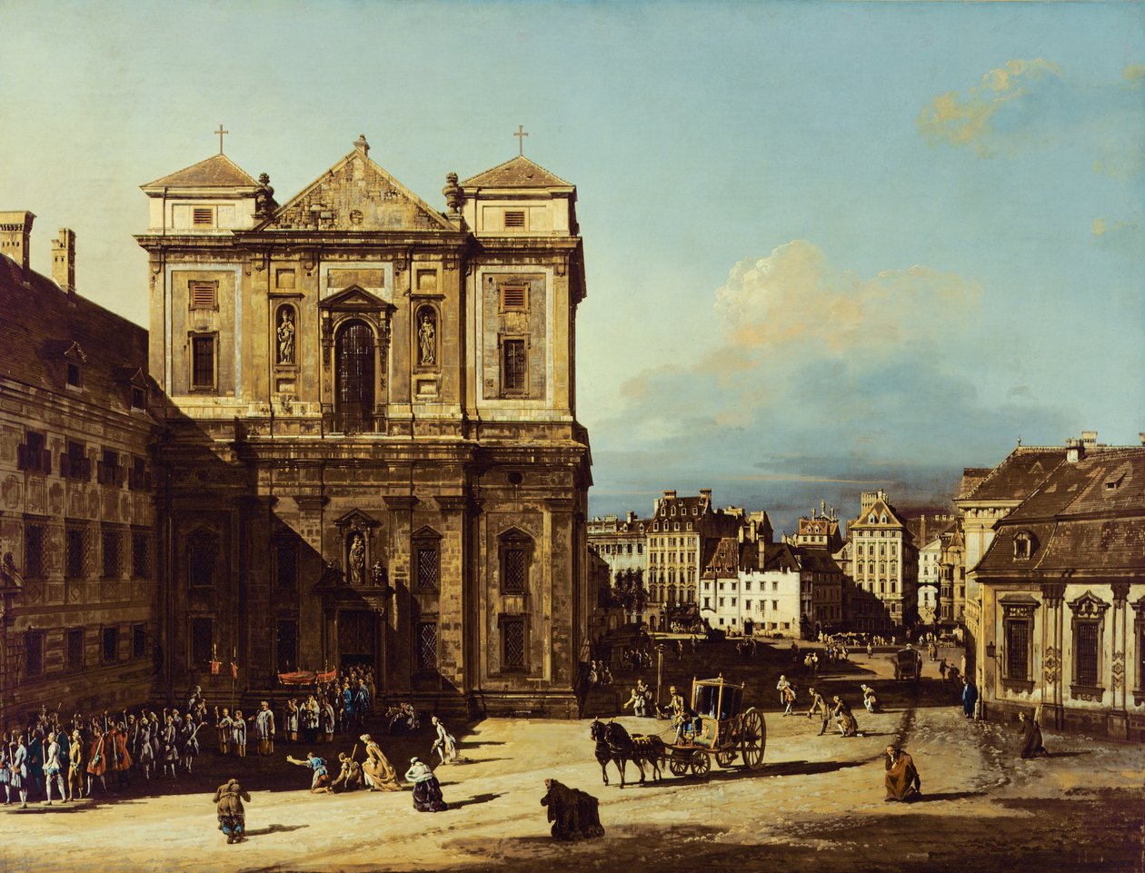 Freyung i Wien, utsikt från nordväst, c.1758 av Bernardo Bellotto
