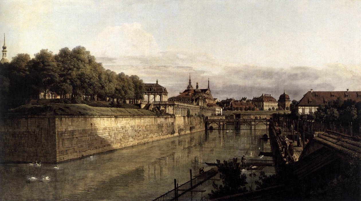 The Moat of the Zwinger in Dresden av Bernardo Bellotto
