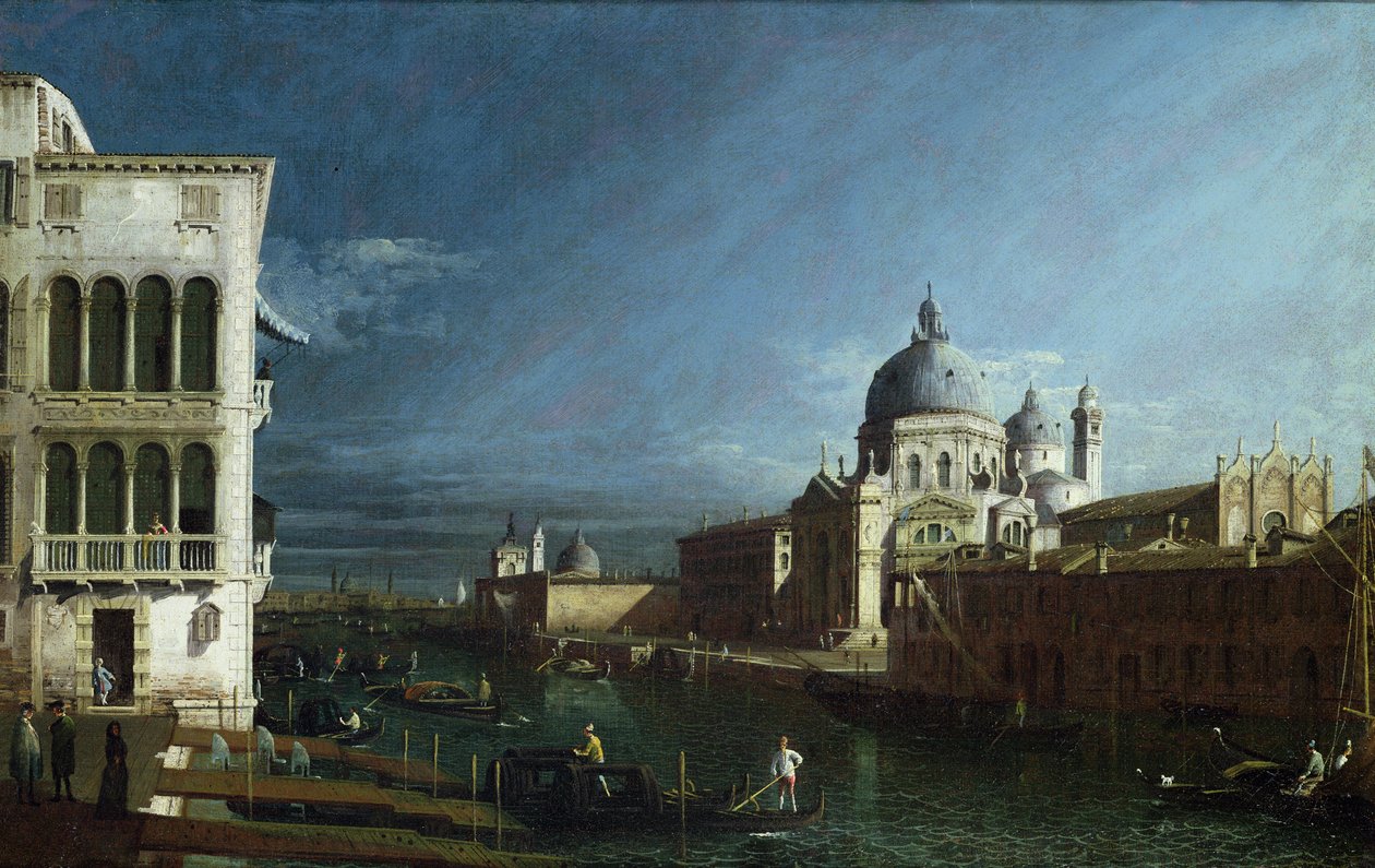 Moloen ser västerut med Dogepalatset i fjärran (olja) av Bernardo Bellotto