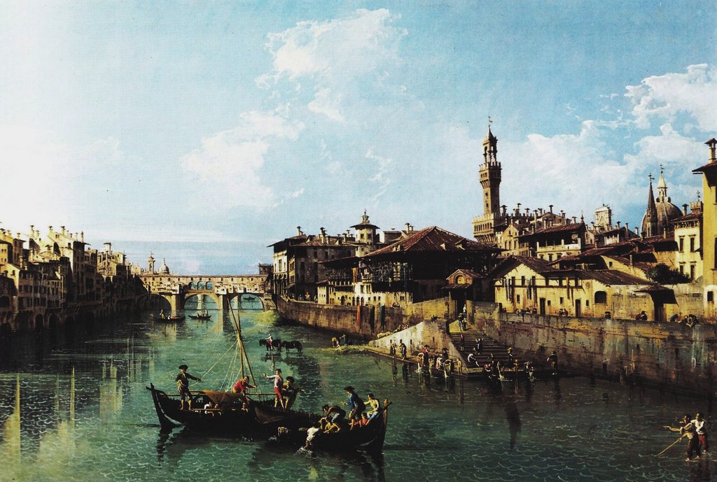 la piazza darno, privat samling av Bernardo Bellotto