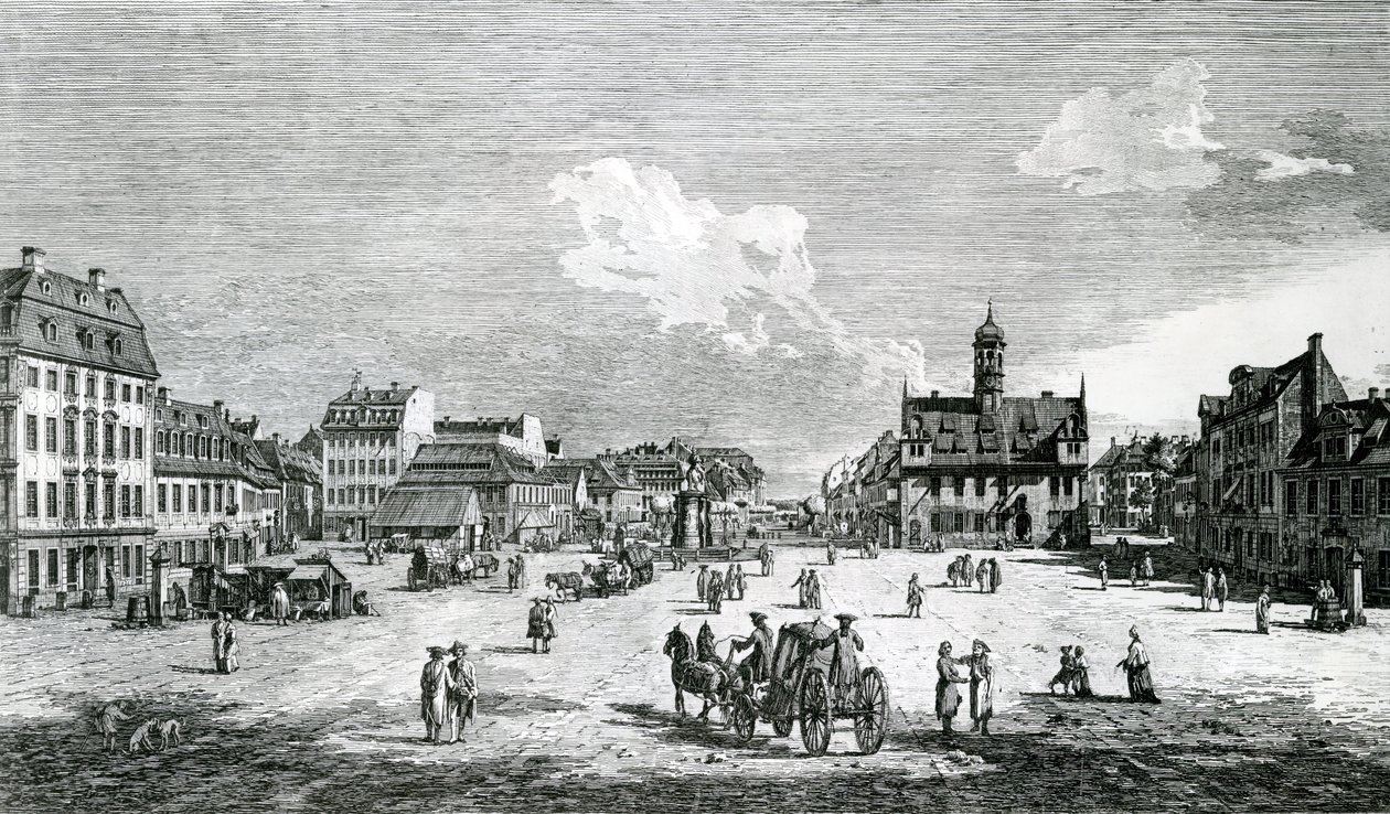 Utsikt över Dresden av Bernardo Bellotto