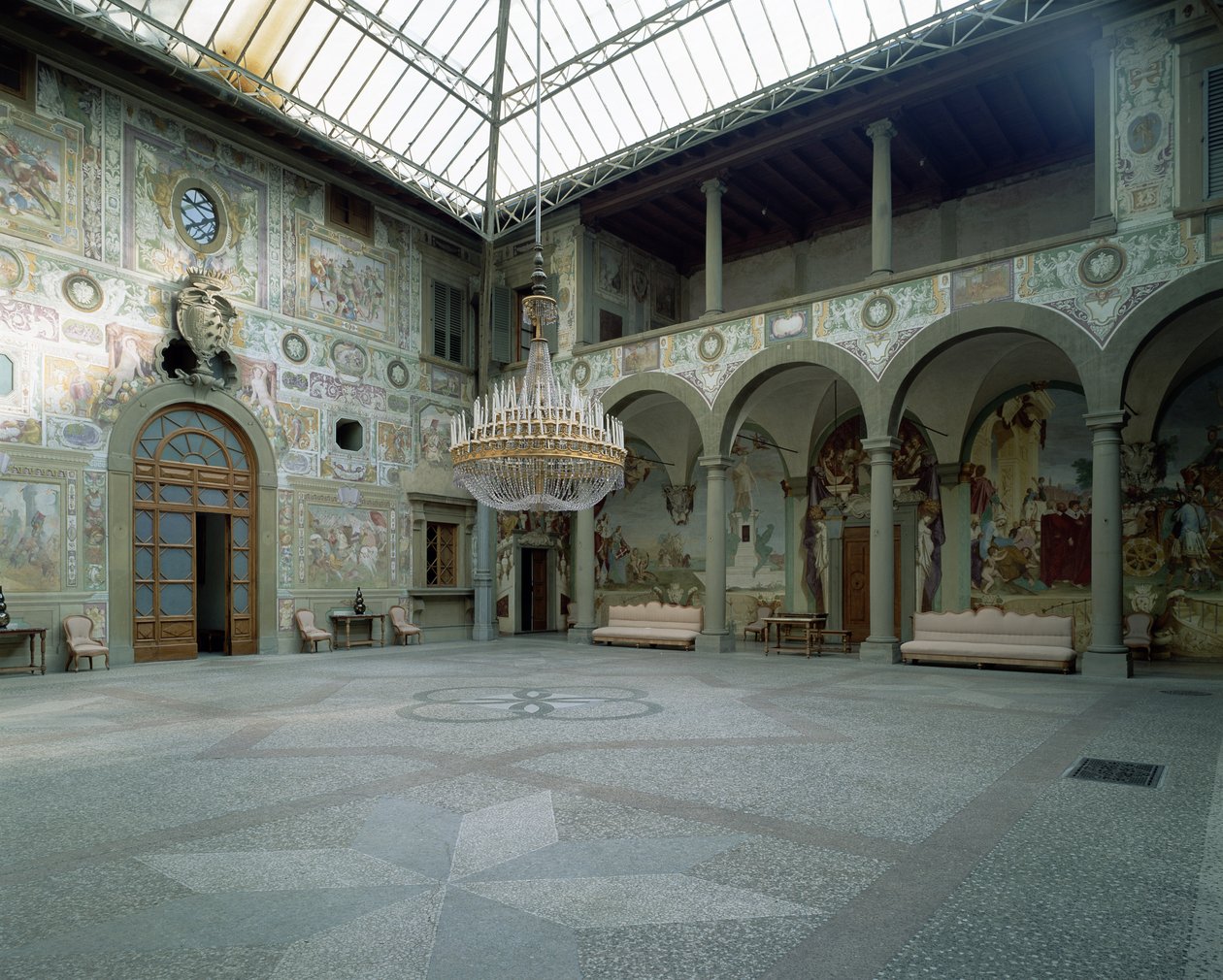 innergård, av Bernardo Buontalenti