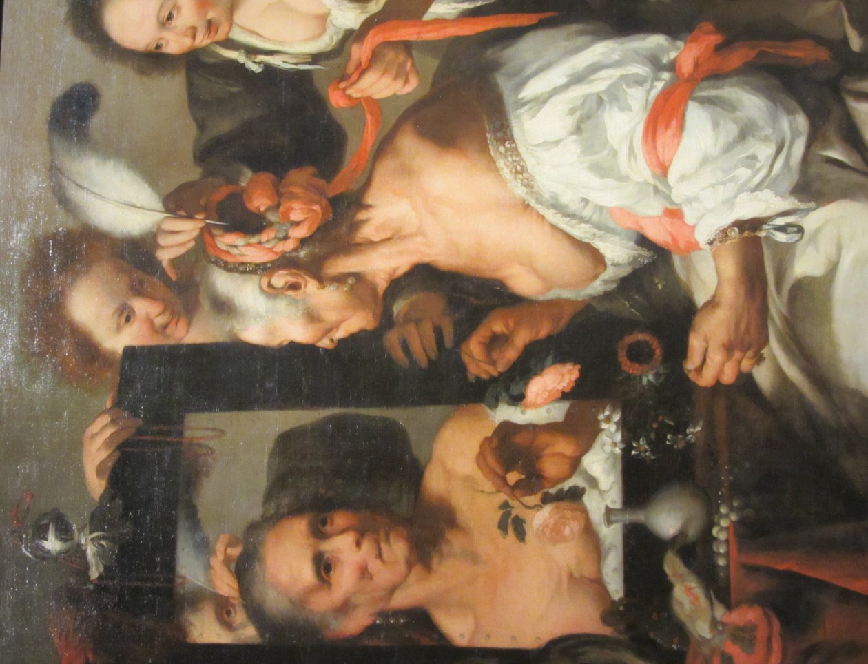 Allegoria della caducità (Coquette Vecchio) av Bernardo Strozzi