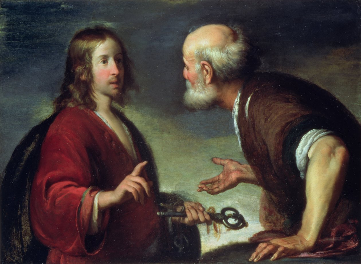 Överlämnande av nycklarna till Sankt Petrus av Bernardo Strozzi