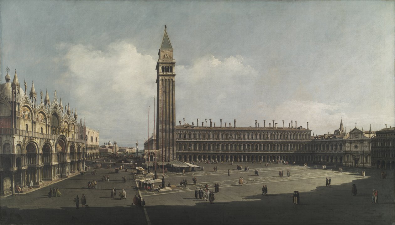 Piazza San Marco, Venedig, ca 1740 (olja på duk) av Bernardo (attr. to) Bellotto