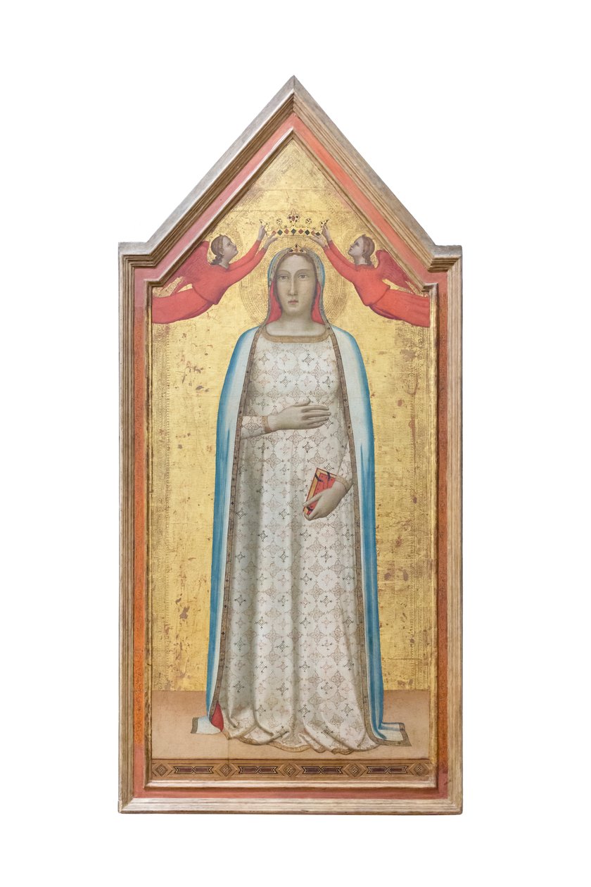 "Madonna del parto" krönt av änglar av Bernardo (workshop of) Daddi