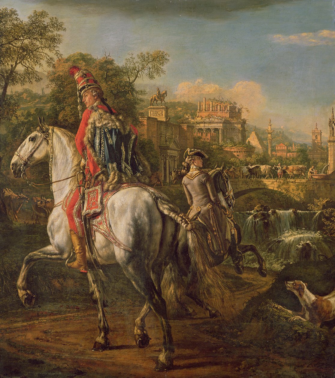 En husar till häst, 1773 av Bernardo Bellotto