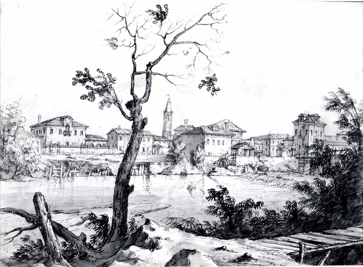 En by vid Brenta av Bernardo Bellotto