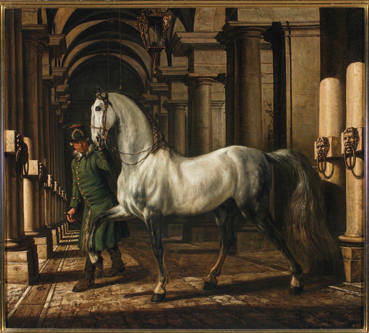 Stallpojke som leder en häst av Bernardo Bellotto