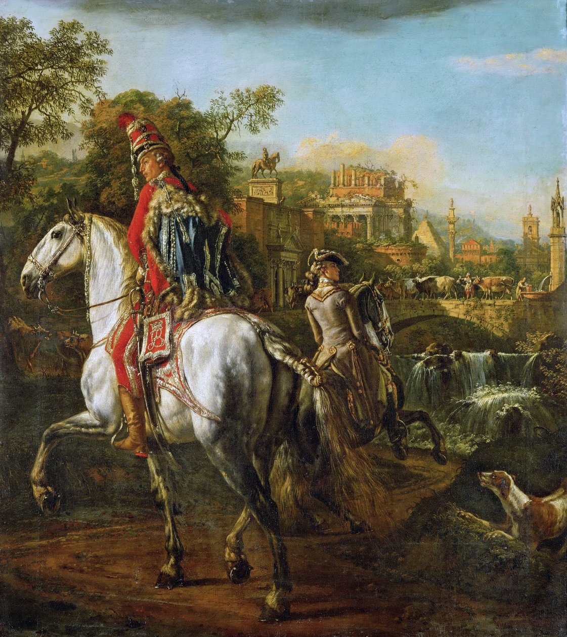 Ryttarporträtt av husarofficer av Bernardo Bellotto