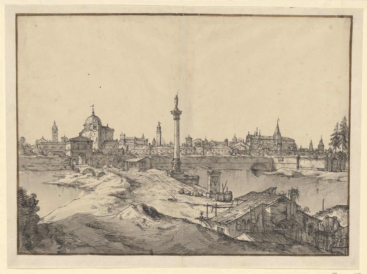 Fantasiutsikt över Padua av Bernardo Bellotto