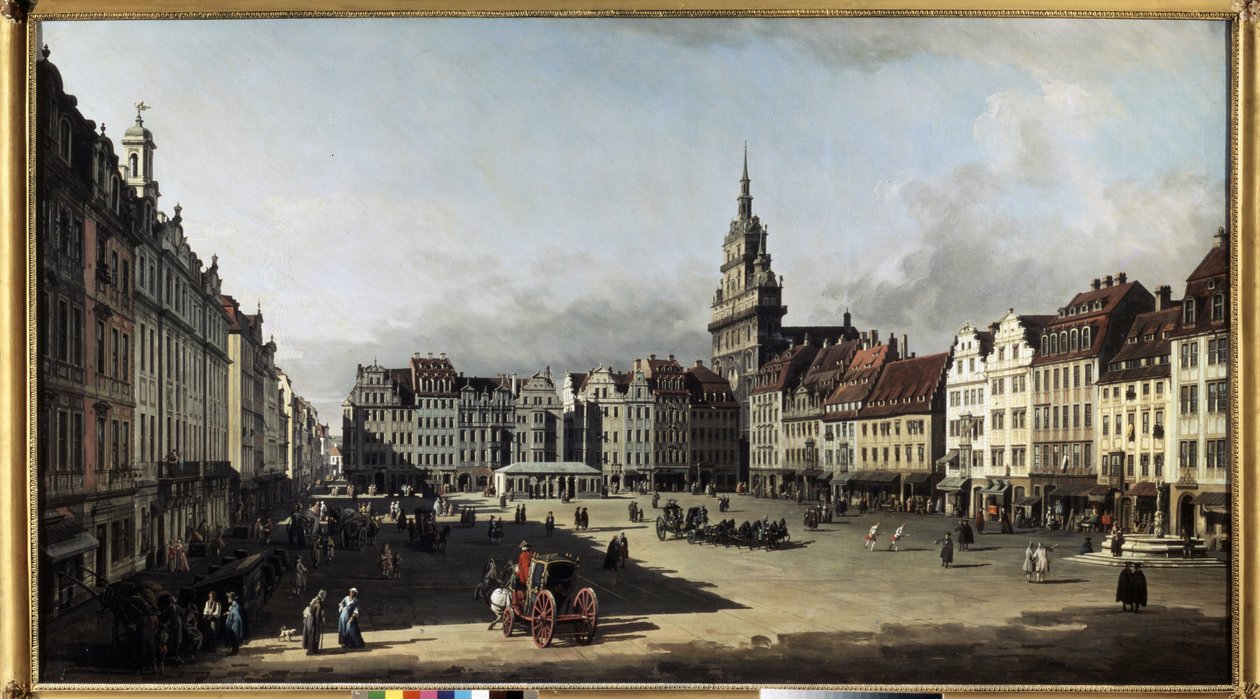 ""Den gamla marknadsplatsen i Dresden"" (Den gamla marknadsplatsen i Dresden) Målning av Bernardo Bellotto (1720-1780) 1750-1752 Pushkin-museet, Moskva av Bernardo Bellotto