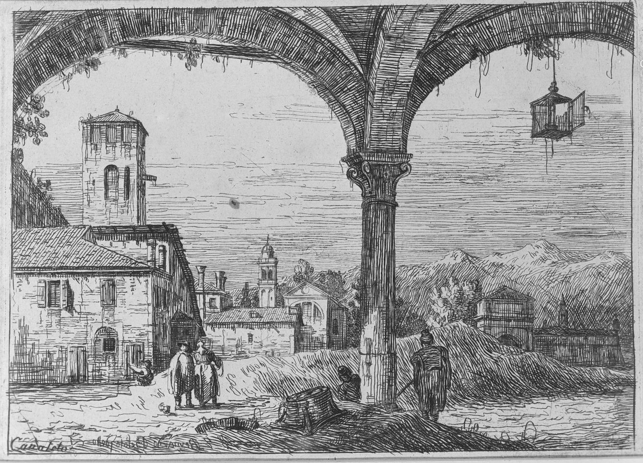 Landskap - Utsikt över Padua från befästningen av Bernardo Bellotto