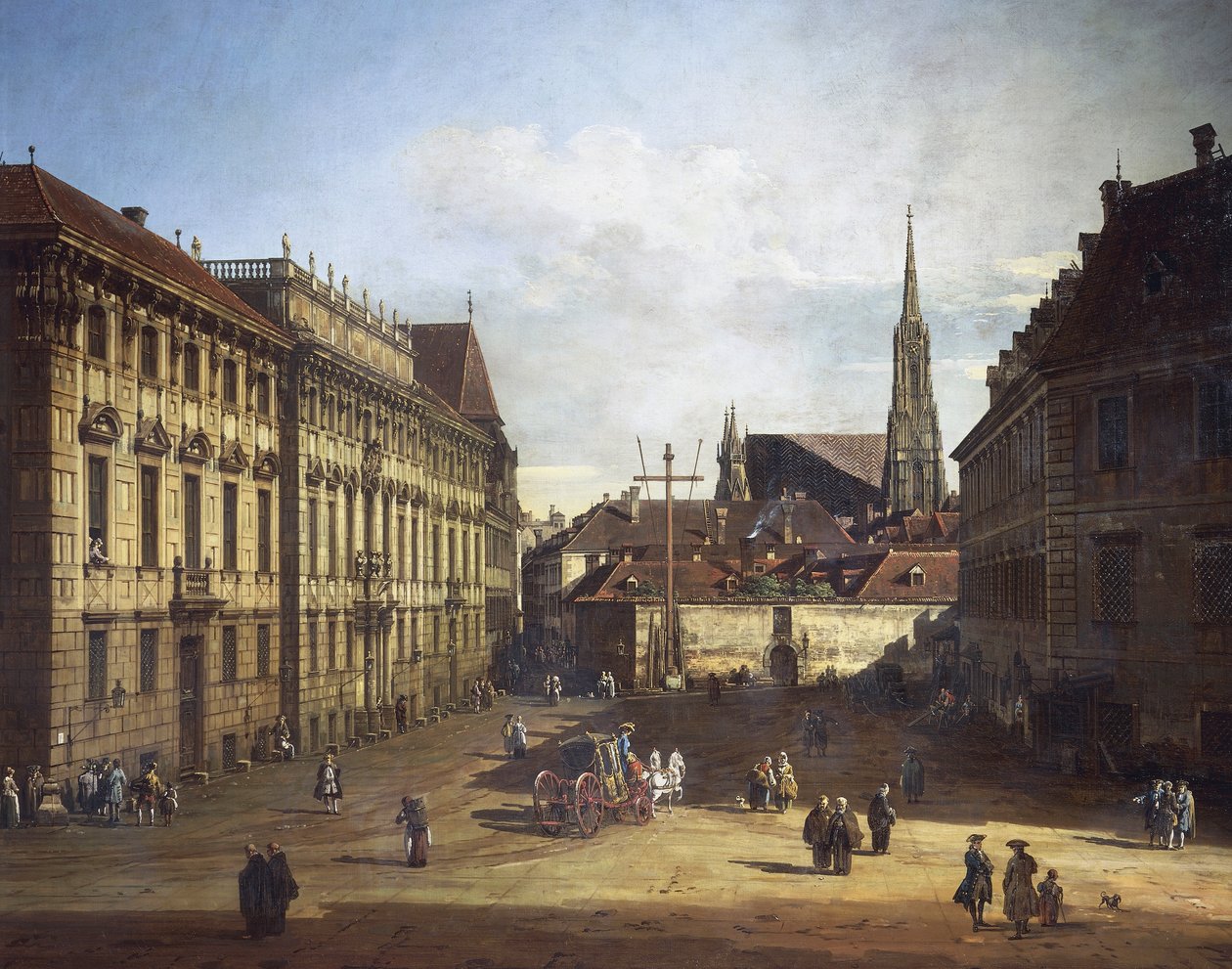 Lobkowitzplatz (Lobkowitz Square) i Wien av Bernardo Bellotto