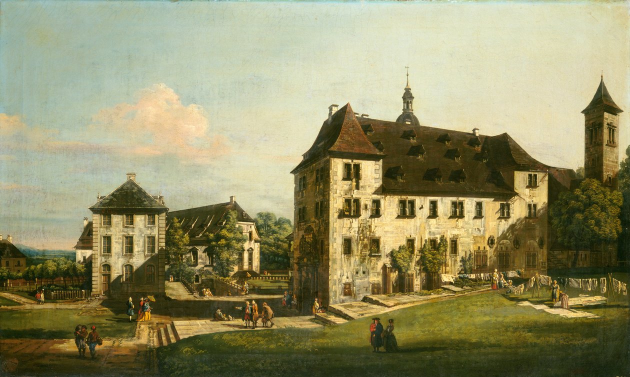 Fästningen Königstein: Innergården med Magdalenenburg av Bernardo Bellotto