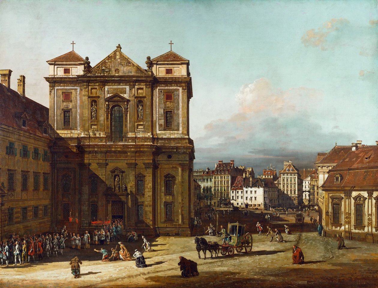 Freyung i Wien, från nordväst, mellan 1758 och 1761 av Bernardo Bellotto