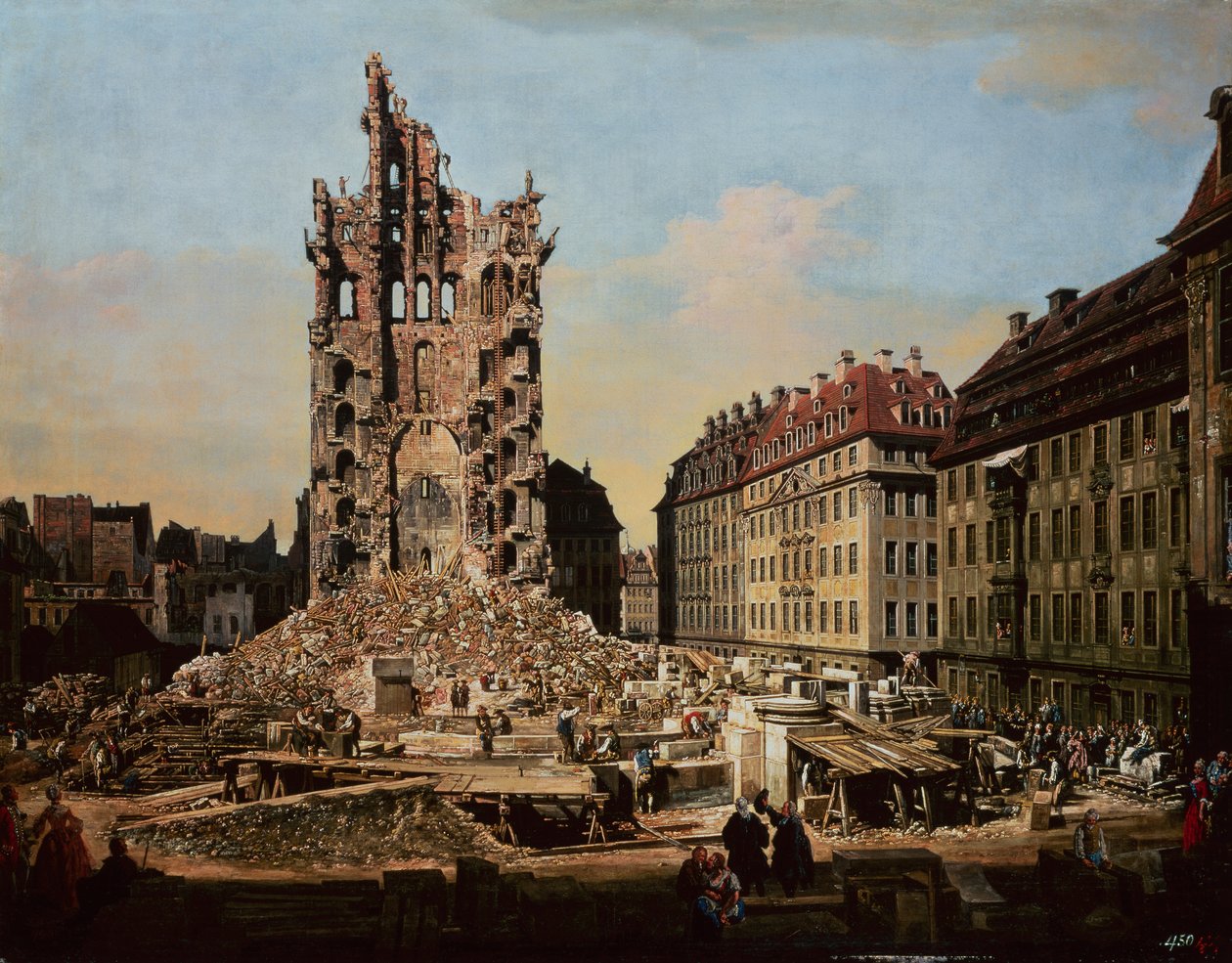 Ruinerna av den gamla Kreuzkirche av Bernardo Bellotto
