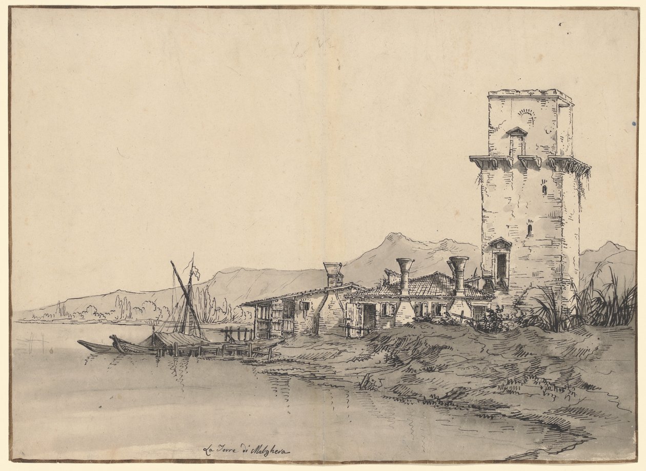 Tornet i Marghera av Bernardo Bellotto