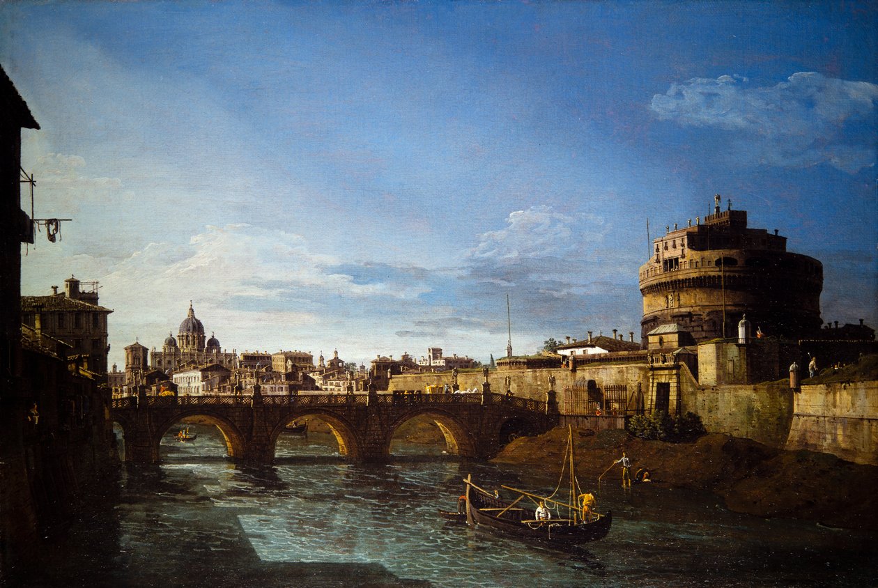 Två vyer av Rom av Bernardo Bellotto