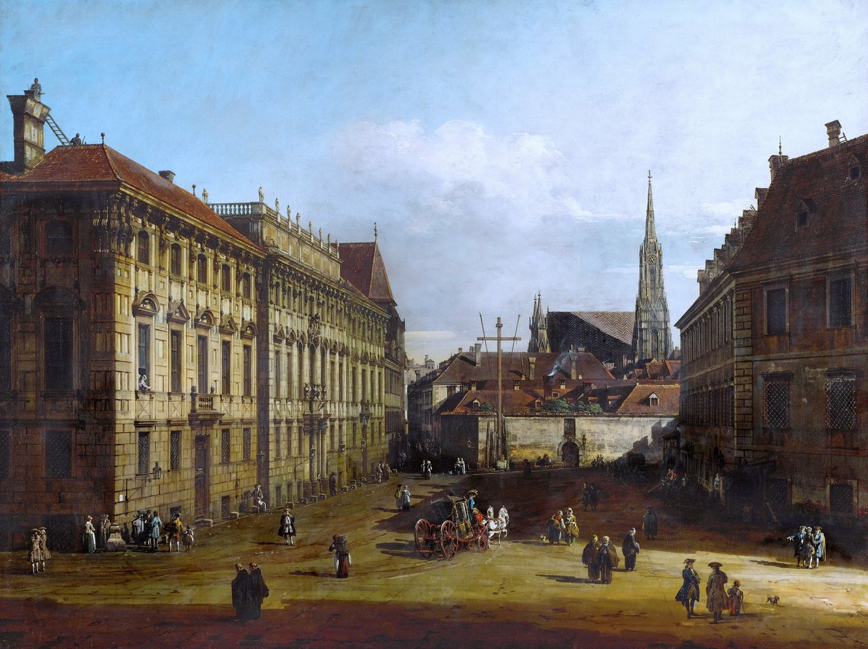 Wien, Lobkowitzplatz, mellan 1758 och 1761 av Bernardo Bellotto