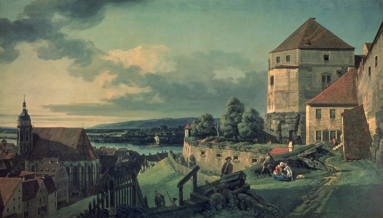 Utsikt från slottet (Utsikt över Pirna) av Bernardo Bellotto