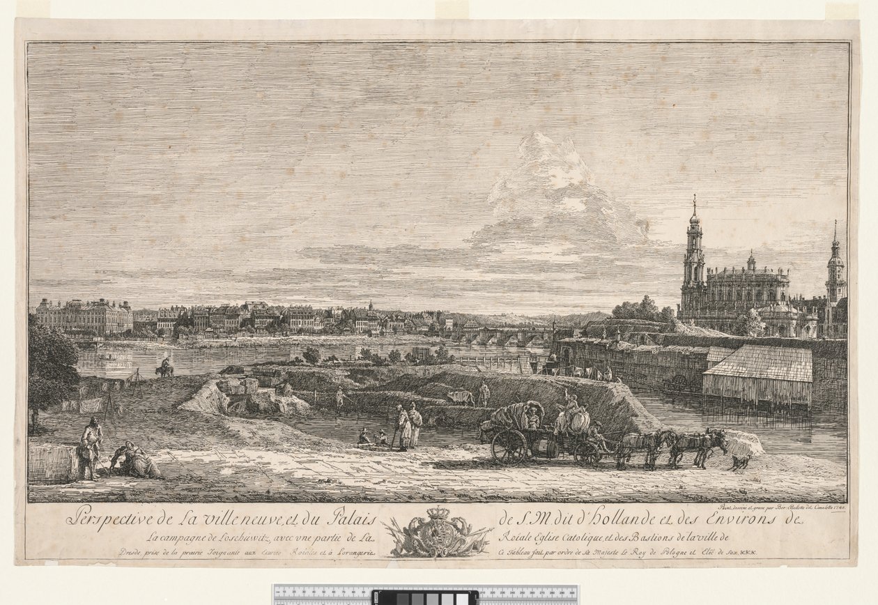 Utsikt över Dresden av Bernardo Bellotto