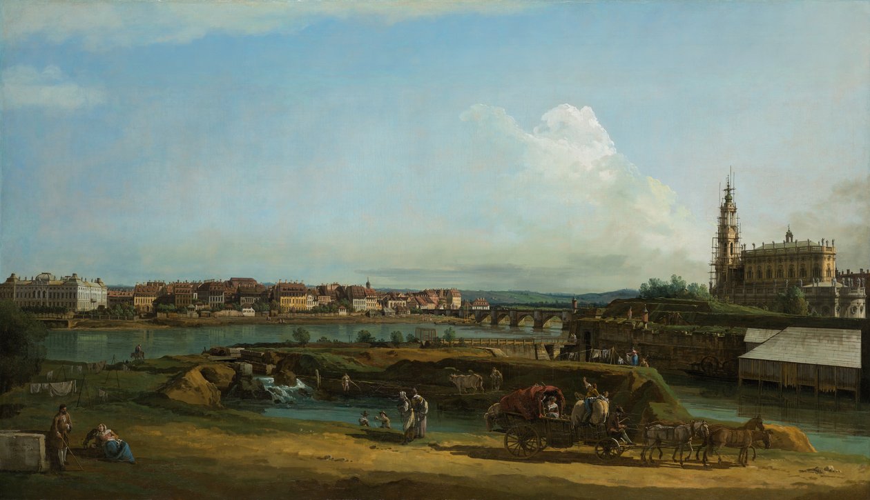 Utsikt över Dresden med Hofkirche till höger, 1748 av Bernardo Bellotto