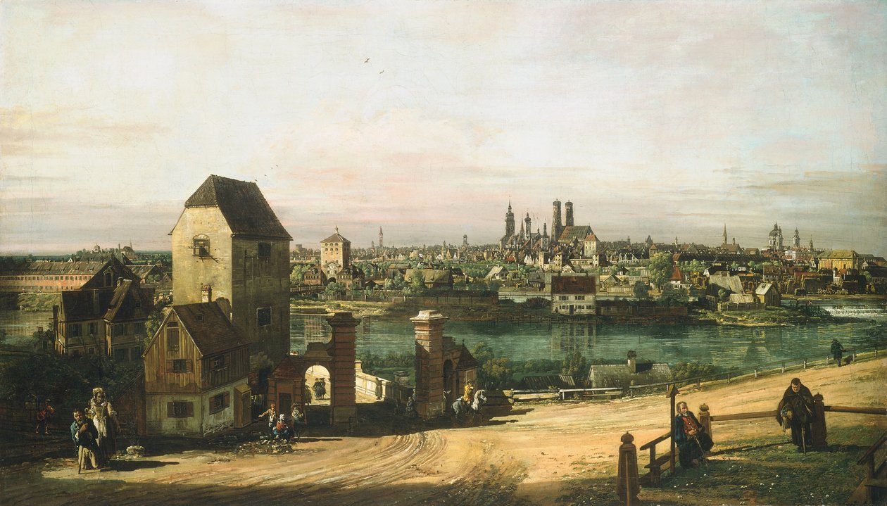 Utsikt över München, ca. 1761. av Bernardo Bellotto
