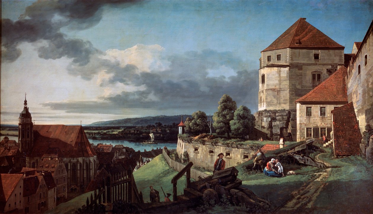 Utsikt över Pirna från fästningen Sonnenstein, c1752-c1755 av Bernardo Bellotto