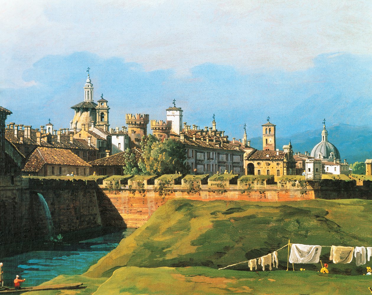 Utsikt över Turin från sidan av den kungliga trädgården av Bernardo Bellotto