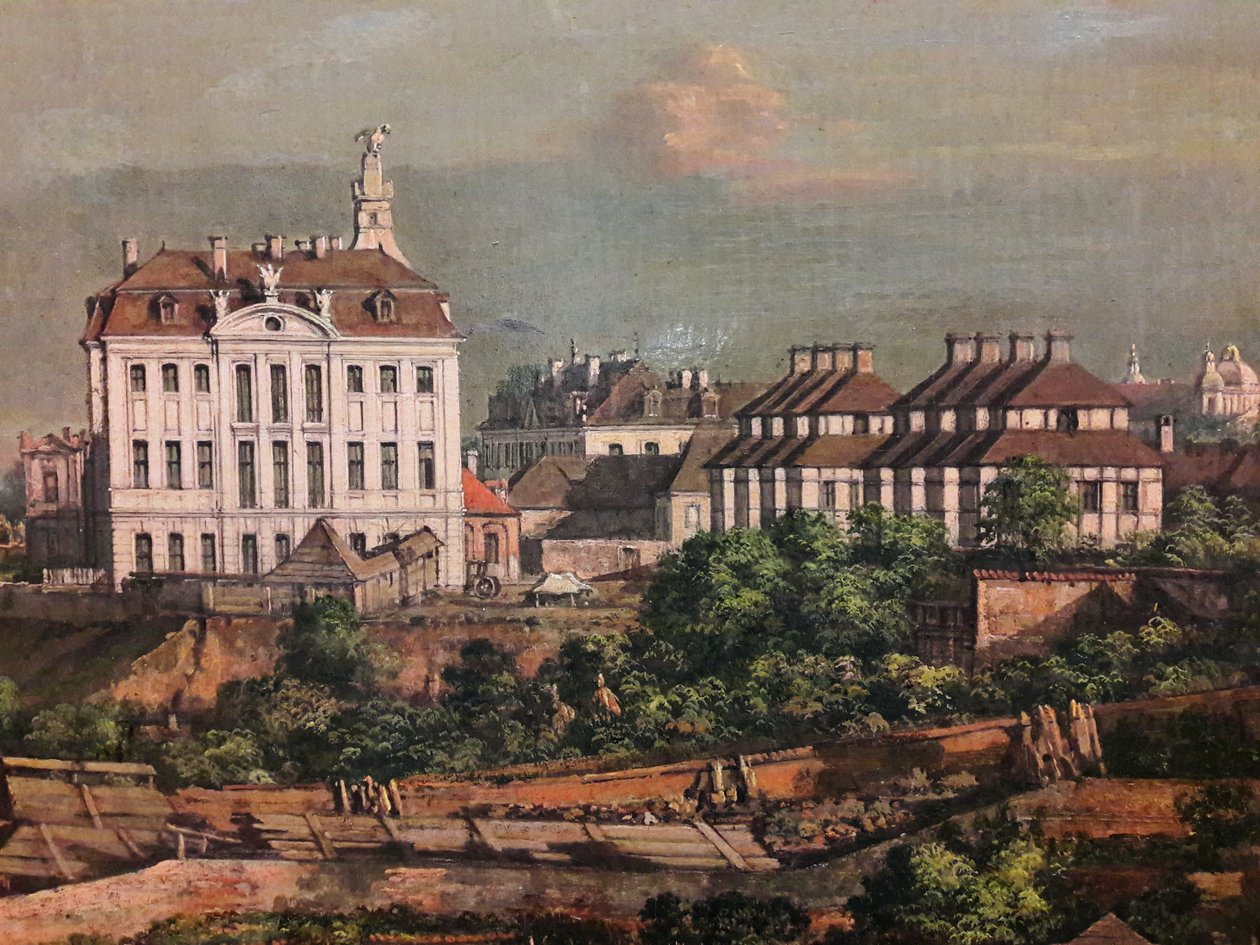 Utsikt över Warszawa från kungliga slottet (detalj) av Bernardo Bellotto