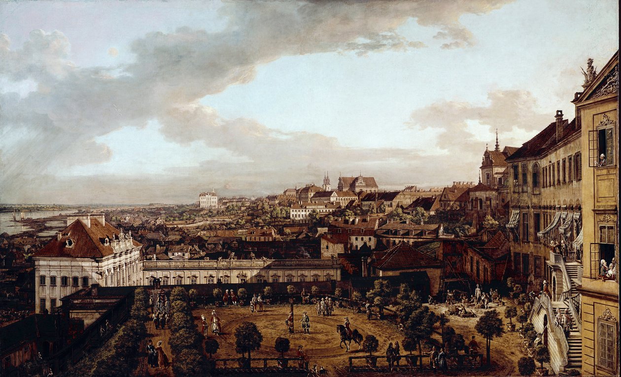 Utsikt över Warszawa, från loggian öster om kungavillan mot Krakow (olja på duk av Bernardo Bellotto