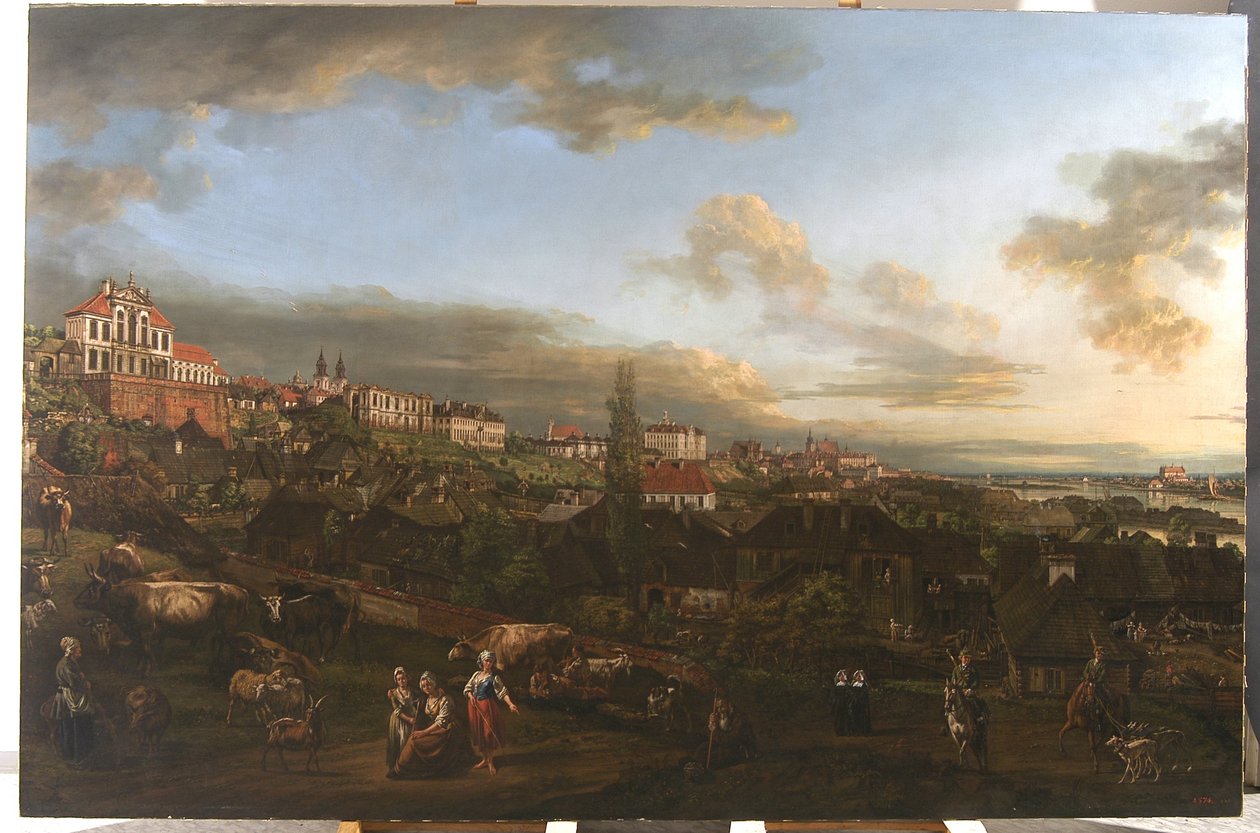 Utsikt över Warszawa med Ordynacki-palatset, 1772 av Bernardo Bellotto