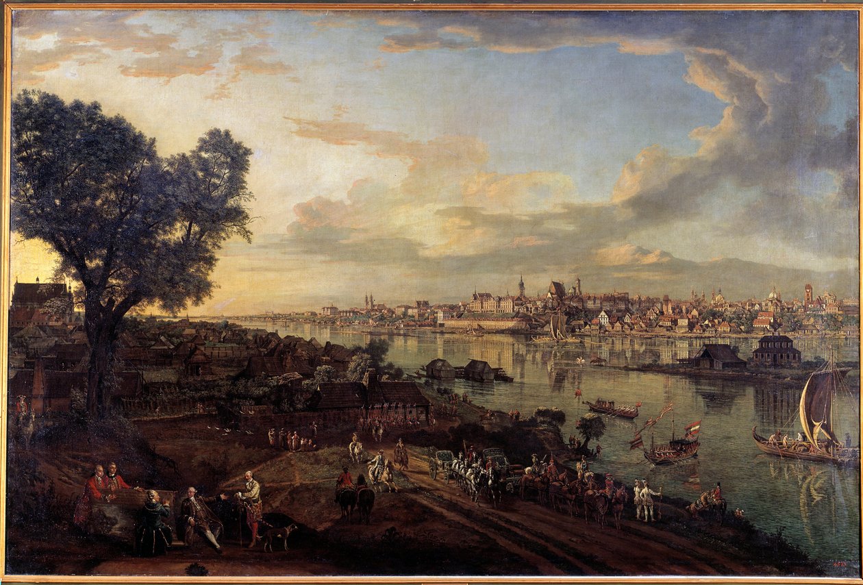 Utsikt över staden Warszawa från förorten Prag Målning av Bernardo Bellotto (1720-1780) av Bernardo Bellotto