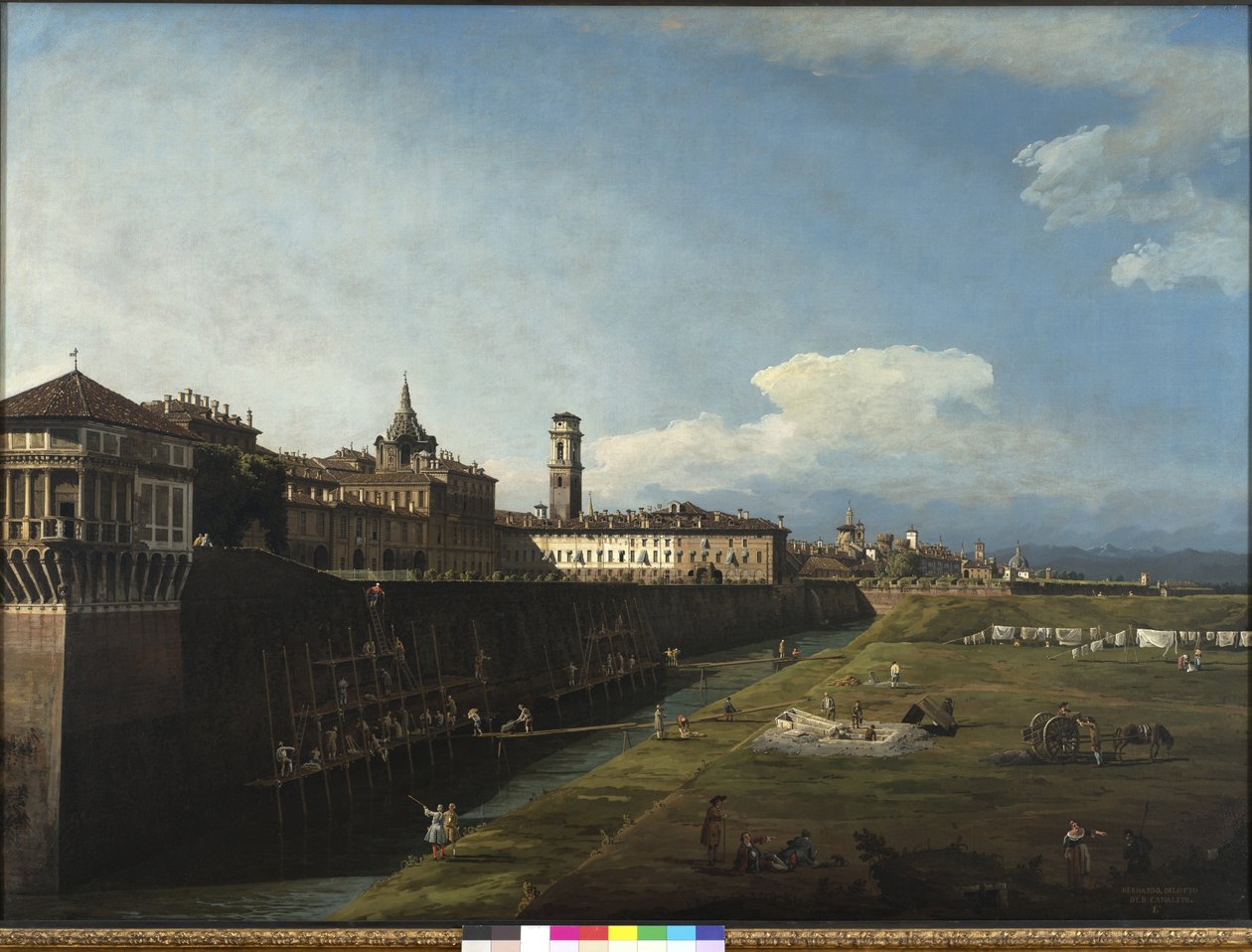 Utsikt över Turin från sidan av Royal Gardens, 1745 av Bernardo Bellotto