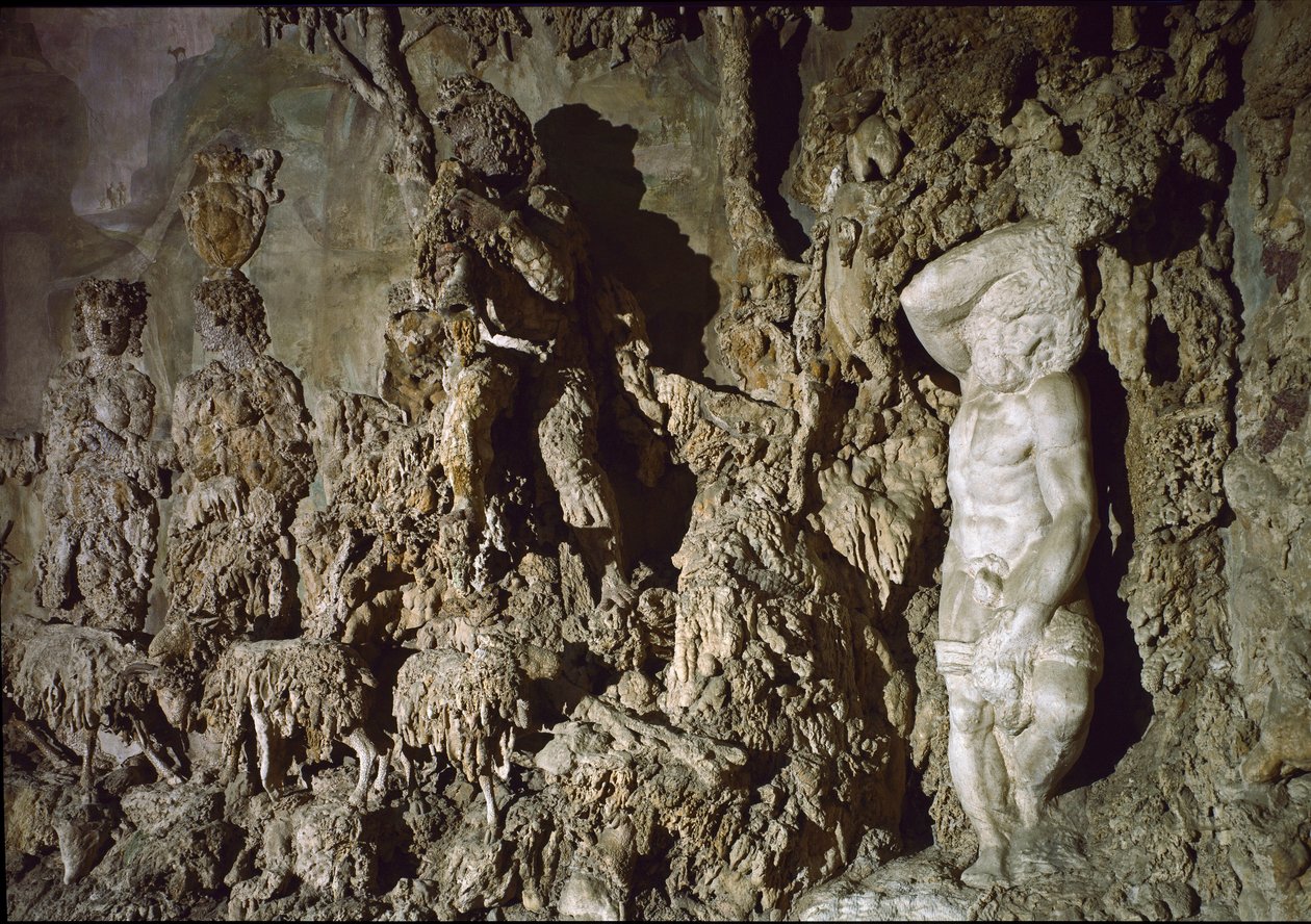 Invändig utsikt över Boboli-grottan. Detalj. 1583-1588 av Bernardo Buontalenti