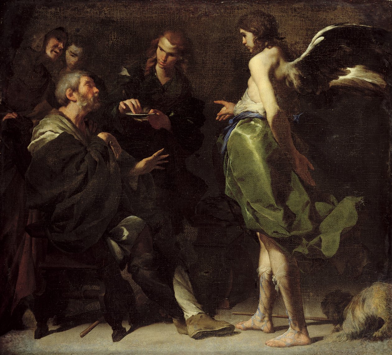 The Young Tobias Heals his Blind Father, c.1640s  av Bernardo Cavallino