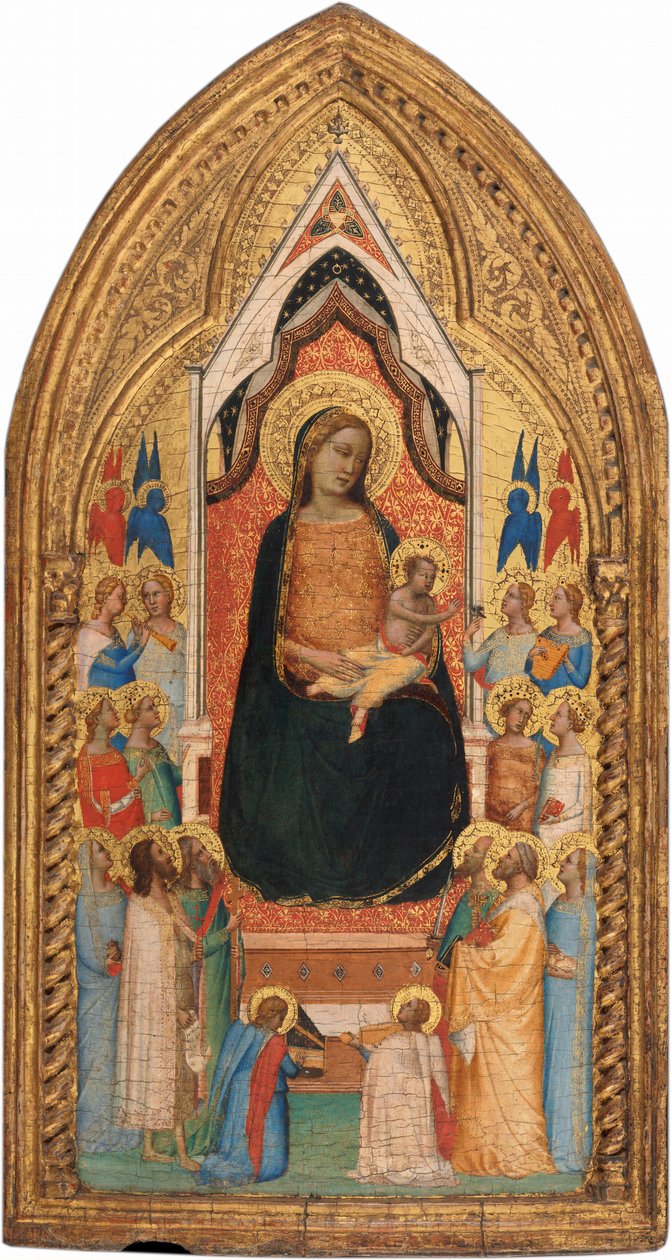 Madonna och barn med heliga och änglar, ca. 1345. av Bernardo Daddi