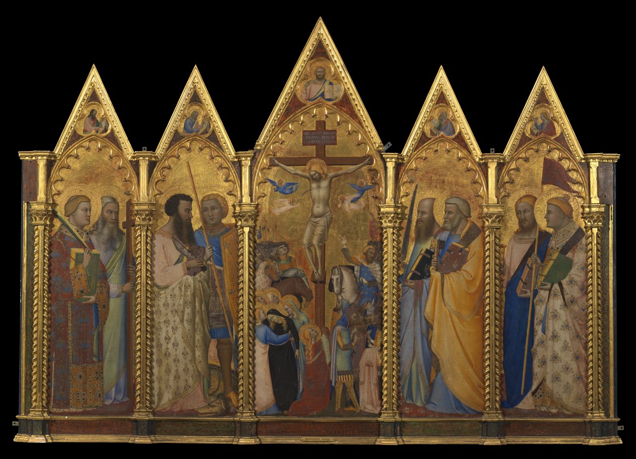 Polyptyk med korsfästelsen, 1348 (tempera & bladguld på panel) av Bernardo Daddi