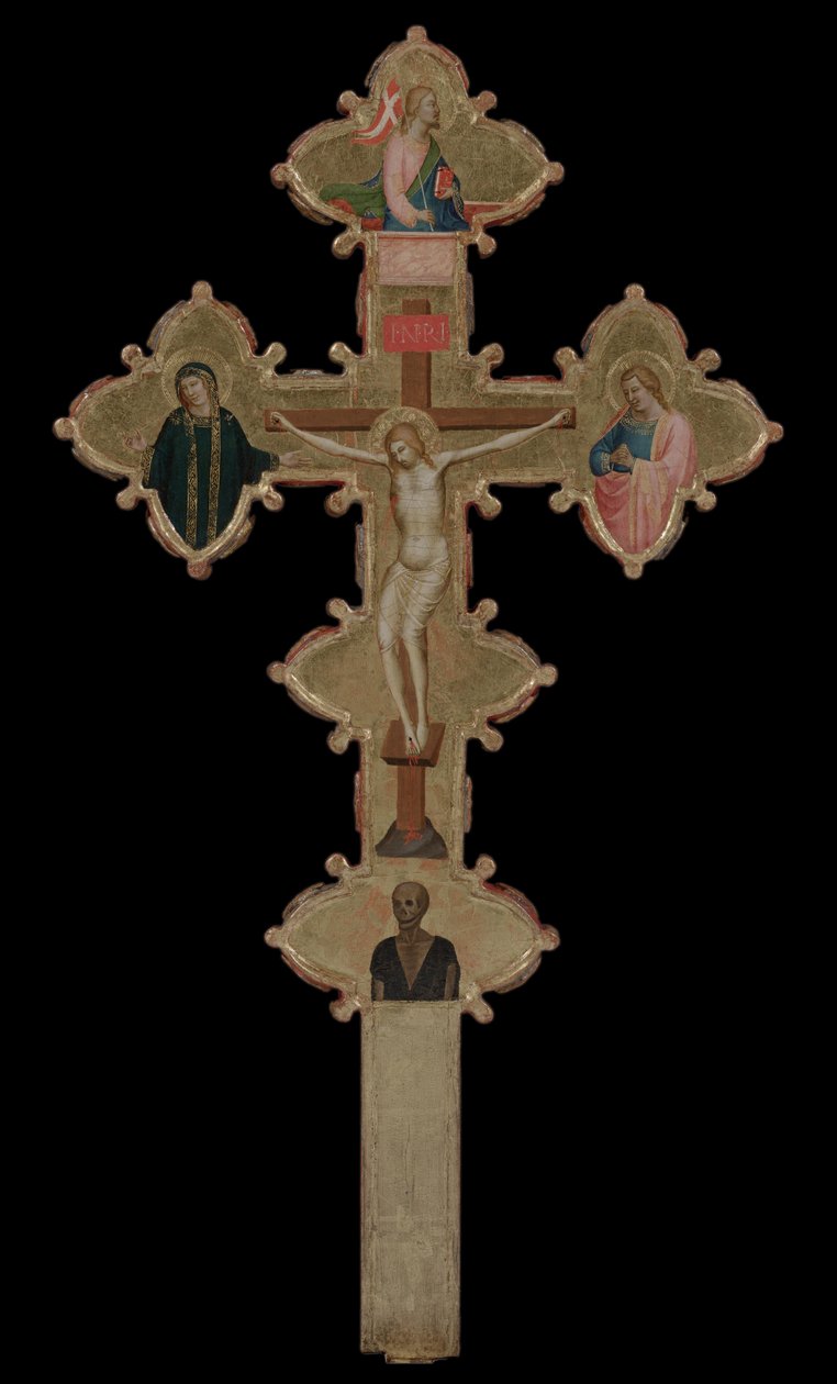 Bärbar, dubbelsidig kors recto, 1335-1340 av Bernardo Daddi