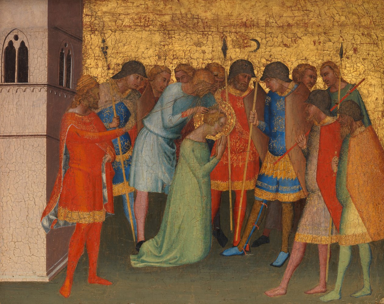 Saint Reparata förbereds för avrättning. av Bernardo Daddi