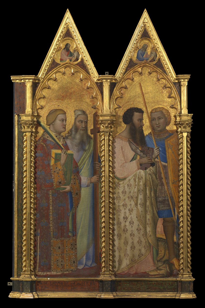 Saints Bartholomew and George (vänster panel) (rekto) av Bernardo Daddi
